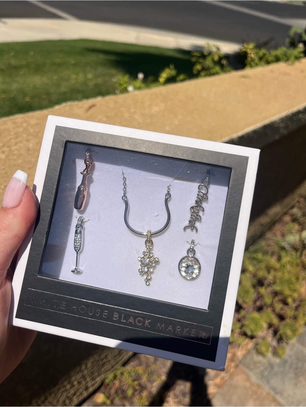 White House Black Market Charm Necklace Set